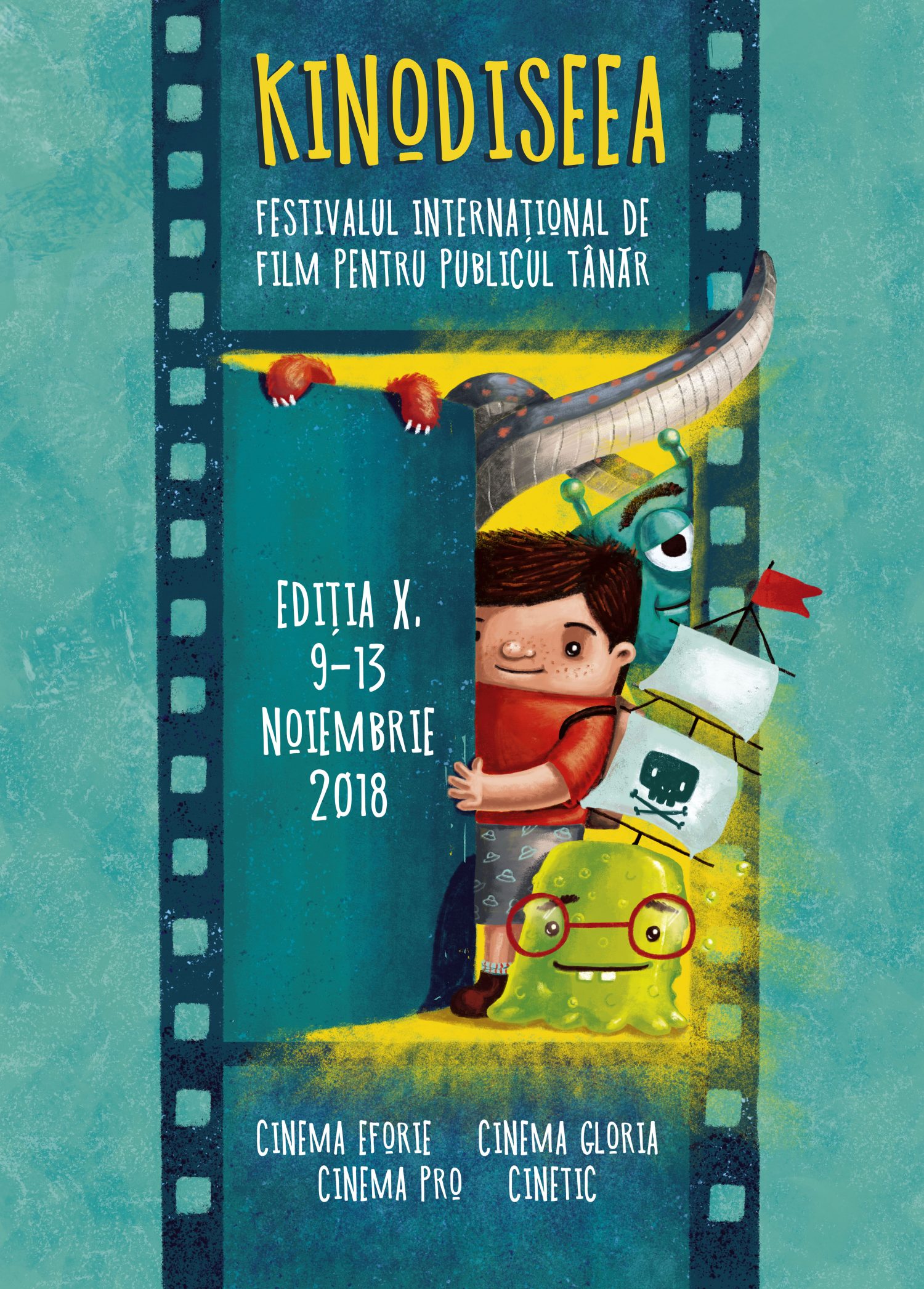 kinodiseea film festival poster illustration andra badea adventure movie children cuteoshenii